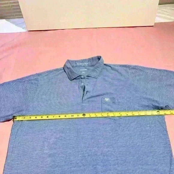 B Draddy Sport Polo Shirt Mens Striped Country Club of Virginia Golf Size XL - Picture 4 of 10
